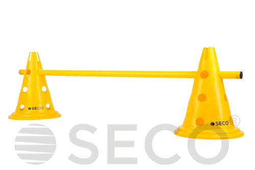 Yellow SECO® training cone with holes 30 cm
