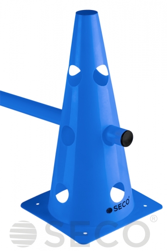 Blue SECO® training cone with holes 32 cm