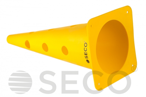 Yellow SECO® training cone with holes 48 cm